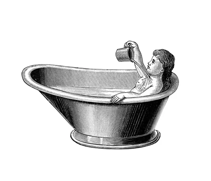 Framed Print : Half-bath, historical illustration from: Anna Fischer Dueckelmann: The woman as a family doctor Framed Print : Half-bath, historical illustration from: Anna Fischer Dueckelmann: The woman as a family doctor