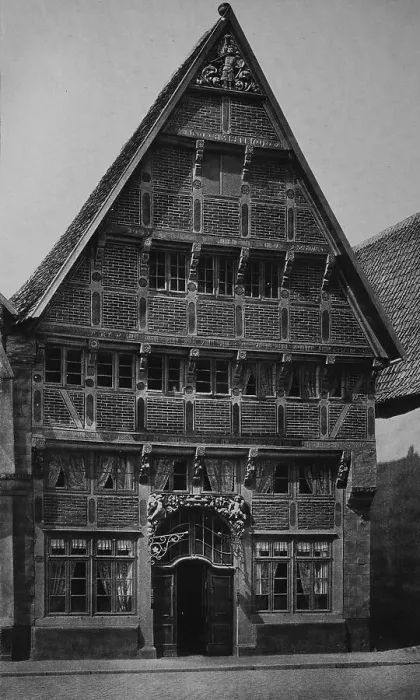 Framed Print : Half-timbered house in the Bierstrasse street in Osnabruck Framed Print : Half-timbered house in the Bierstrasse street in Osnabruck