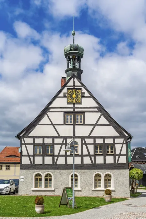 Framed Print : Half-timbered house historische Huttenschanke