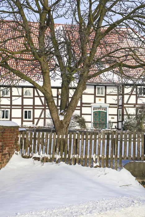 Framed Print : Half-timbered house of an old farm