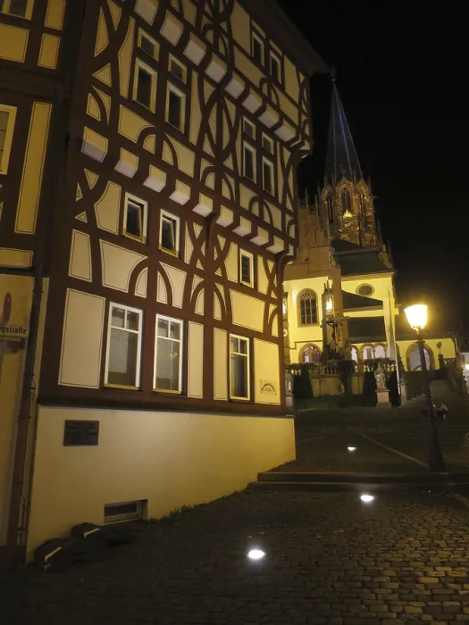 Framed Print : Half-timbered house on Stiftsplatz Framed Print : Half-timbered house on Stiftsplatz