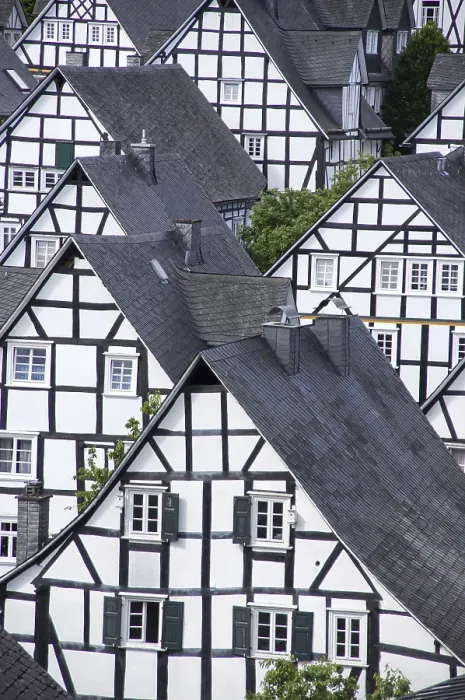 Framed Print : Half-timbered houses in Freudenberg