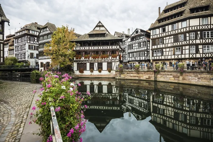 Framed Print : Half-timbered houses, La Petite France Framed Print : Half-timbered houses, La Petite France