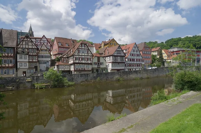 Framed Print : Half-timbered houses in MauerstraBe Framed Print : Half-timbered houses in MauerstraBe