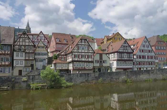 Framed Print : Half-timbered houses in MauerstraBe Framed Print : Half-timbered houses in MauerstraBe