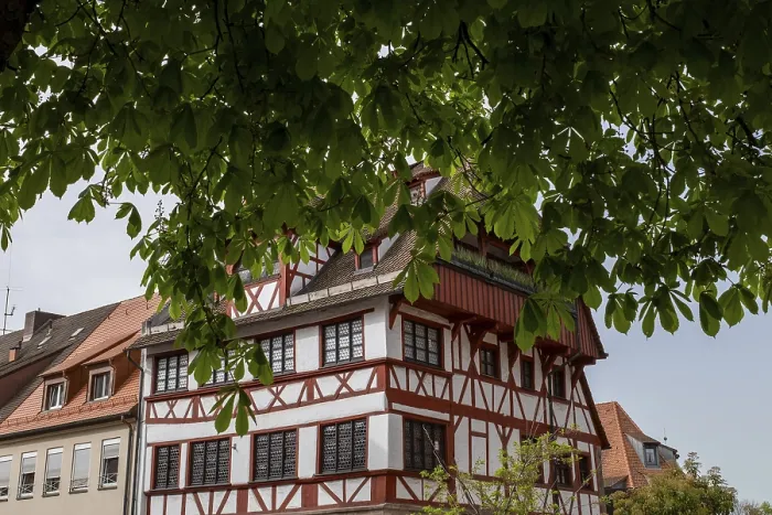 Framed Print : Half-timbered houses in the old town of Nuremberg Framed Print : Half-timbered houses in the old town of Nuremberg