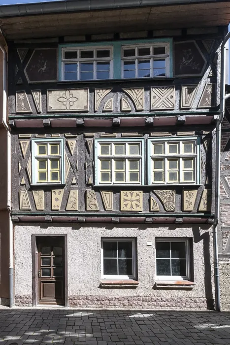 Framed Print : Half-timbered houses, Schmalkalden