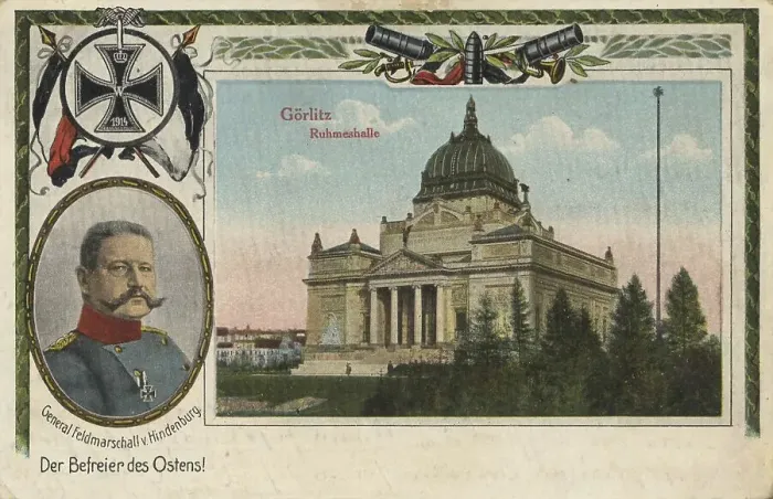Framed Print : Hall of Fame of Goerlitz with Gerneral Field Marshal von Hindenburg