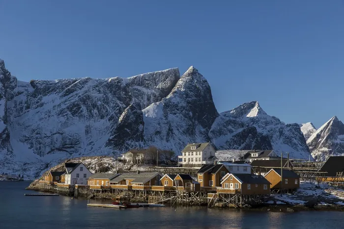 Framed Print : Hamnoy, Lofoten Islands, Nordland, Norway, Europe