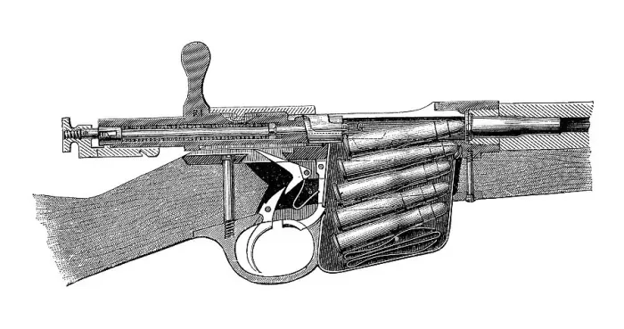 Framed Print : Handguns 1895: American Lee rifle M79