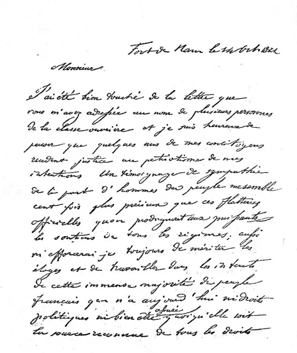 Framed Print : Handwritten letter of Prince Louis Napoleon Bonaparte dated 14 October 1841 Framed Print : Handwritten letter of Prince Louis Napoleon Bonaparte dated 14 October 1841