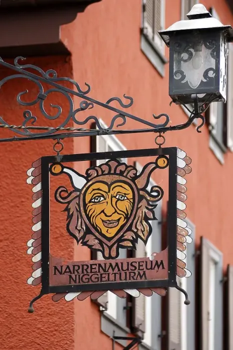 Framed Print : Hanging sign of the Narrenmuseum at the Niggelturm
