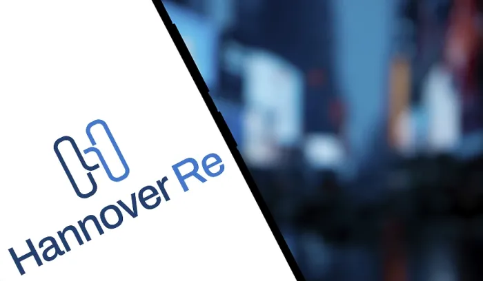 Framed Print : Hannover re logo is displayed on smartphone