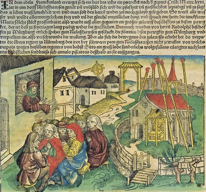 Framed Print : Hans Bohm or Hans Behem, Pauker von Niklashausen (born around 1458)