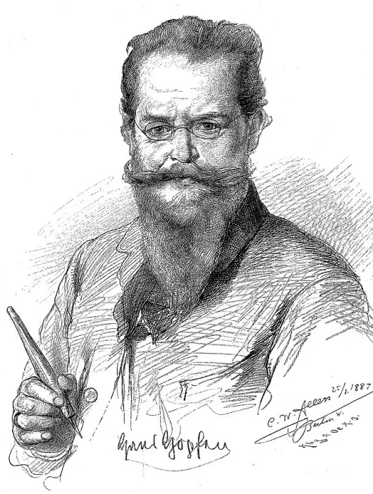 Framed Print : Hans Demetrius Hopfen, from 1888 Ritter von Hopfen