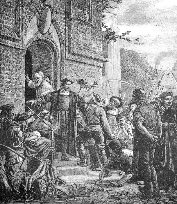 Framed Print : Hans Tausen and Bishop Roennow