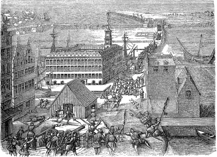 Framed Print : The Hanseatic Court, Hansahof, in Antwerp
