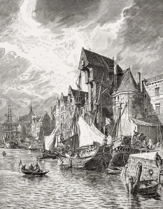 Framed Print : Hanseatic harbour, Germany, Europe