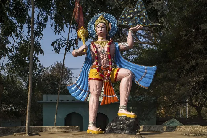 Framed Print : Hanuman statue, Chowka, Kandra Road Framed Print : Hanuman statue, Chowka, Kandra Road