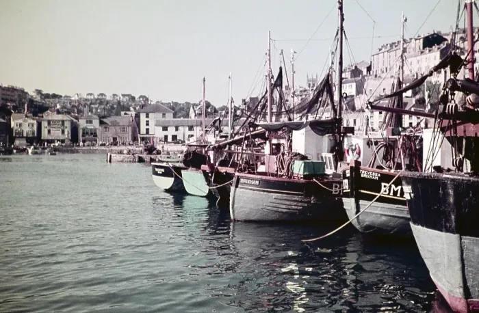 Framed Print : Harbour of Brixham, Devon, England, Uk September 1960