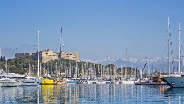 Framed Print : The Harbour and Castle Antibes France