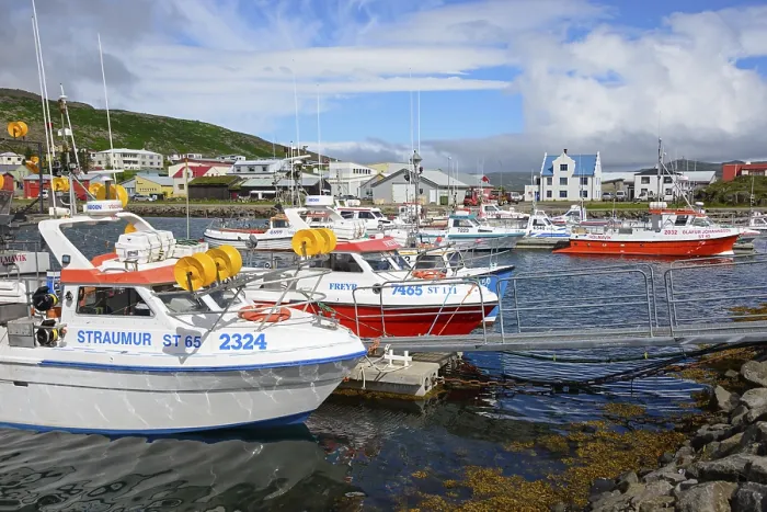 Framed Print : Harbour, Holmavik, Westfjords, Iceland