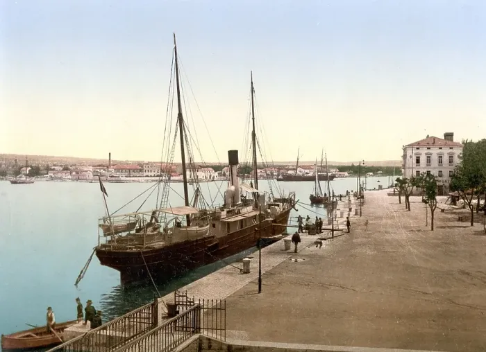 Framed Print : Harbour, Landing place of Zara, now Zadar, Dalmatia, Austro-Hungary, Austro-Hungarian Empire, Austrian-Hungarian Monarchy, today Croatia, Historical, around 1900, digitally restored reproduction from a 19th century original Harbour Framed Print : Harbour, Landing place of Zara, now Zadar, Dalmatia, Austro-Hungary, Austro-Hungarian Empire, Austrian-Hungarian Monarchy, today Croatia, Historical, around 1900, digitally restored reproduction from a 19th century original Harbour
