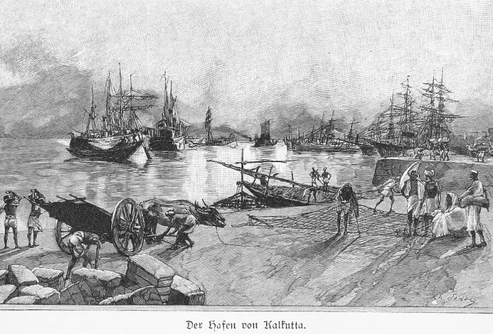 Framed Print : Harbour, ships, sailboats, Ganges Framed Print : Harbour, ships, sailboats, Ganges