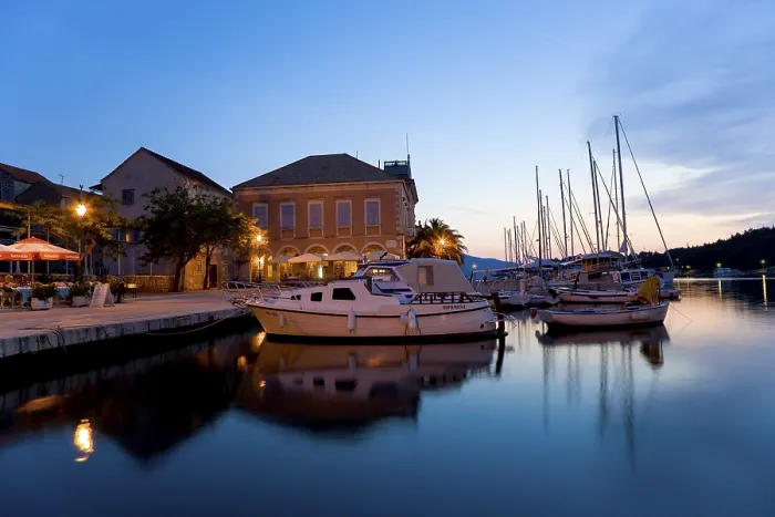 Framed Print : Harbour of Stari Grad, Island Hvar