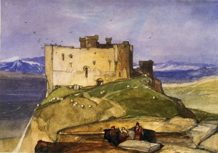 Framed Print : Harlech Castle is a ruined castle in Gwynedd in Wales