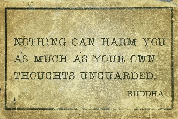 Framed Print : Nothing can harm you as much - famous Buddha quote printed on grunge vintage cardboard Framed Print : Nothing can harm you as much - famous Buddha quote printed on grunge vintage cardboard
