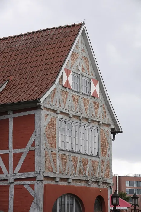 Framed Print : Haus Gewolbe in Wismar Haus Gewlbe in Wismar