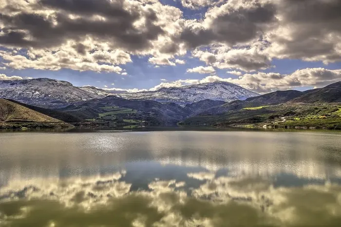 Framed Print : HDR, Amari Basin, winter, reservoir