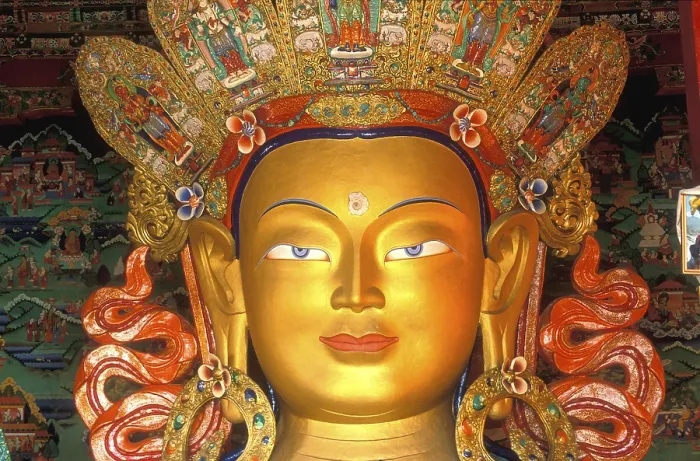 Framed Print : Head of the Buddha Maitreya, Buddha of the future