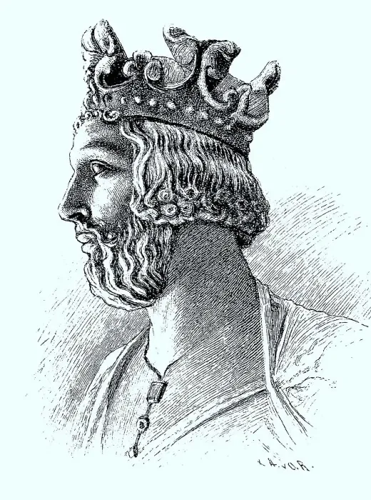 Framed Print : The head of Henry II on the portal of the east gate of Bamberg Cathedral