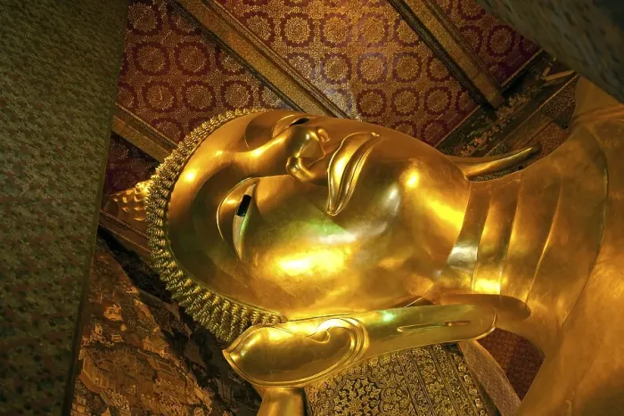 Framed Print : Head of the Reclining Buddha in Wat Pho