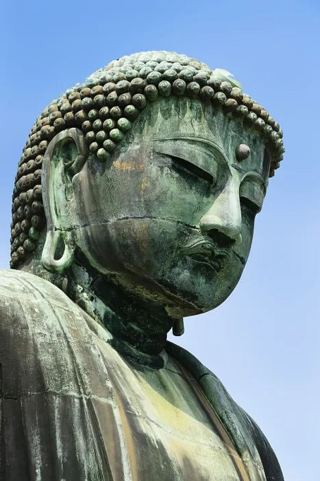 Framed Print : Head of sitting Buddha Amida Nyorai