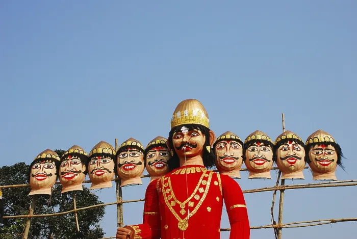 Framed Print : Ten headed statue of demon Ravana Framed Print : Ten headed statue of demon Ravana