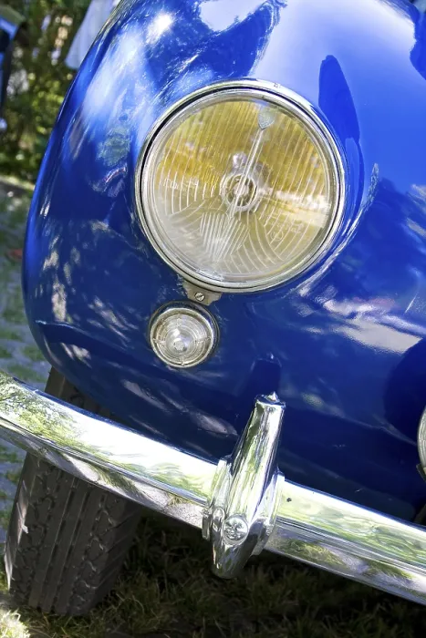 Framed Print : Headlights of a Bugatti, rarity from the Schlumpf Collection