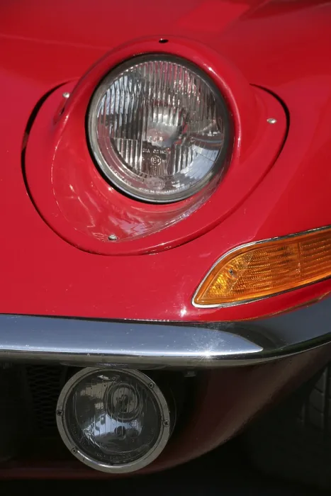 Framed Print : Headlights of an Opel GT