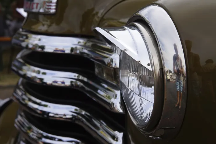 Framed Print : Headlights and radiator grille on a classic car Framed Print : Headlights and radiator grille on a classic car