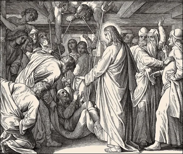 Framed Print : Healing the paralytic at Capernaum Framed Print : Healing the paralytic at Capernaum