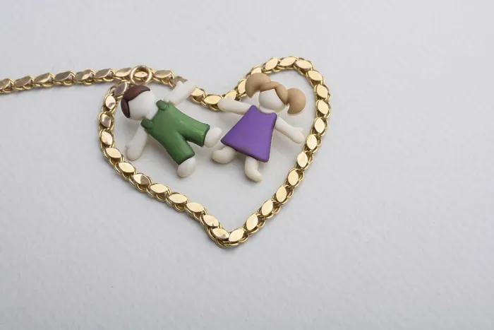 Framed Print : Heart shaped made of gold chain Valentines Day