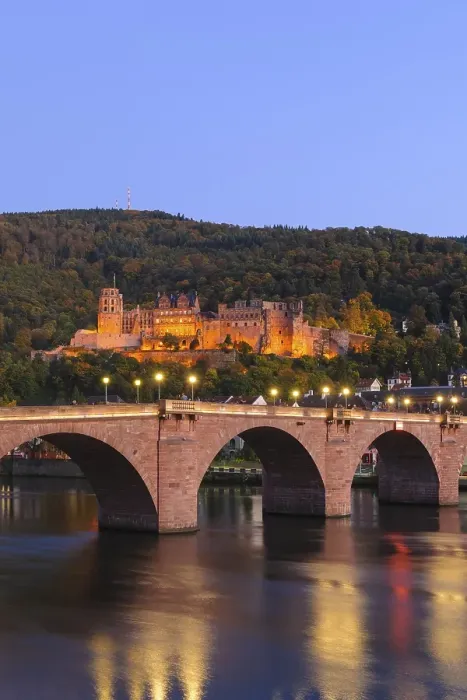 Framed Print : Heidelberg Castle with Karl Theodor Bridge in the Evening Light Framed Print : Heidelberg Castle with Karl Theodor Bridge in the Evening Light