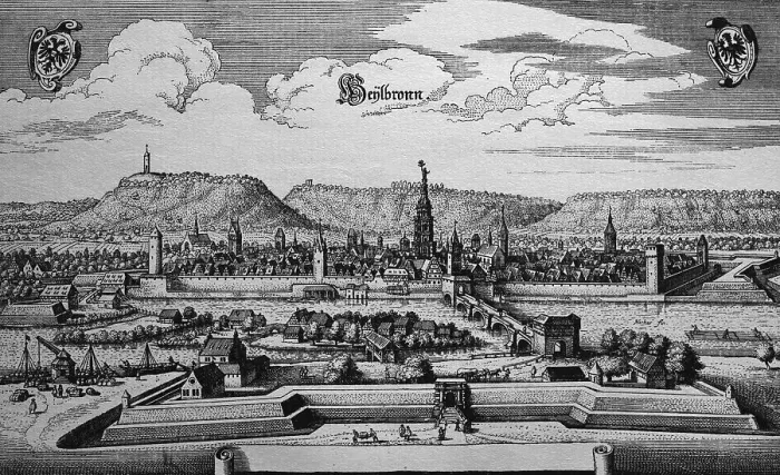 Framed Print : Heilbronn, Germany, in the 17th century
