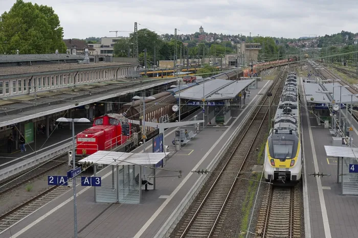 Framed Print : Heilbronn main station, freight traffic Framed Print : Heilbronn main station, freight traffic