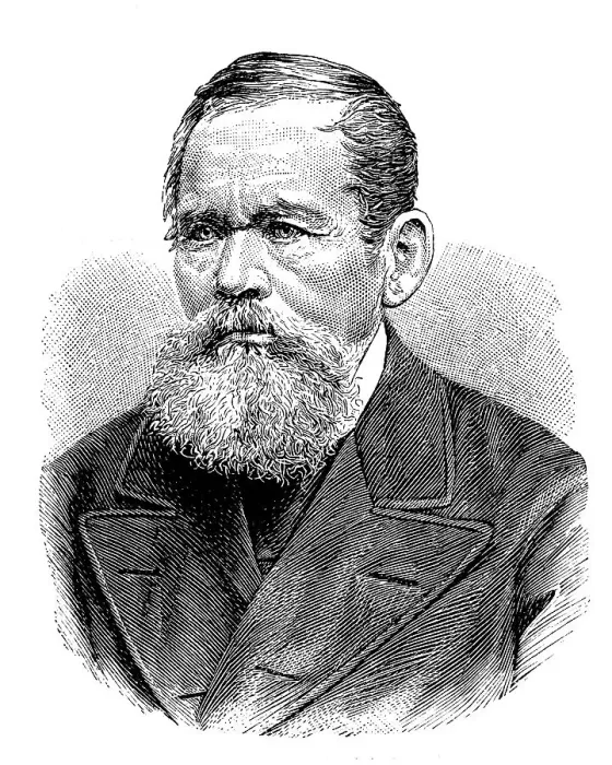 Framed Print : Heinrich Laube, historic illustration from History of German Literature from 1885