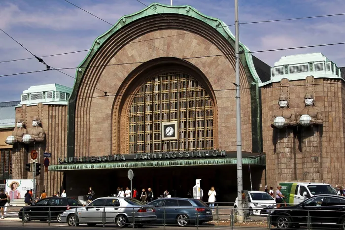 Framed Print : Helsinki's main station portal