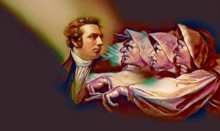 Framed Print : Henry Fuseli or Johann Heinrich Fuessli, 1741 - 1825, Swiss painter, draughtsman and writer, digitally edited after Northcote, 1778, Prophecy from the witches, scene from The Tragedy of Macbeth by William Shakespeare Framed Print : Henry Fuseli or Johann Heinrich Fuessli, 1741 - 1825, Swiss painter, draughtsman and writer, digitally edited after Northcote, 1778, Prophecy from the witches, scene from The Tragedy of Macbeth by William Shakespeare