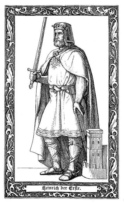 Framed Print : Henry I the Vogler, 876-936, noble family of the Liudolfing